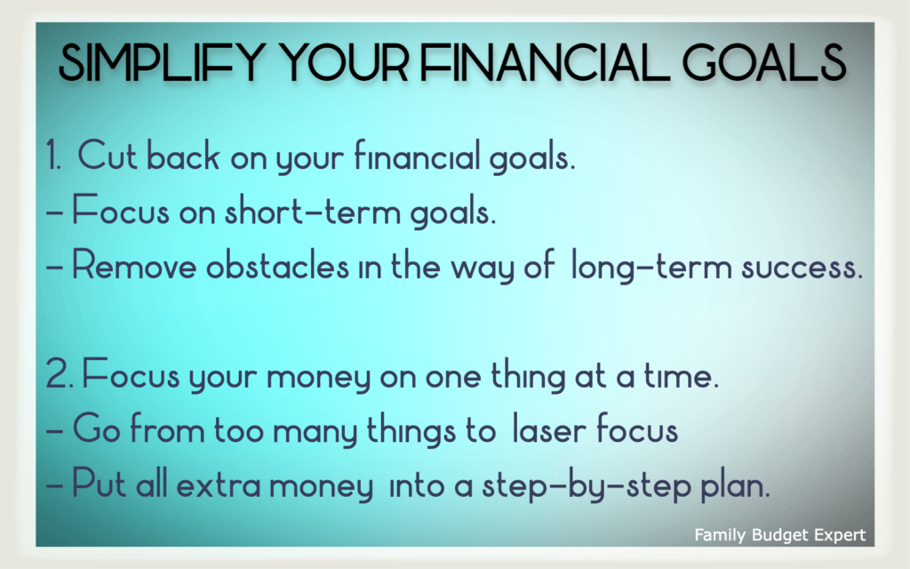 simplify your financial goals