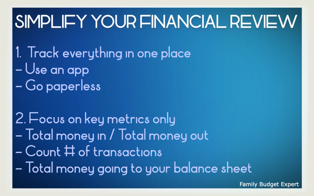 simplify your financial review