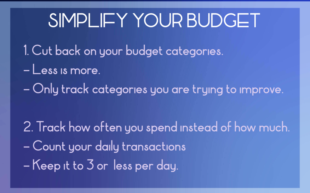 simplify your budget