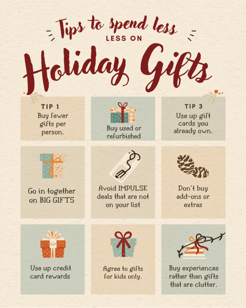 Tips to spend less on holiday gifts